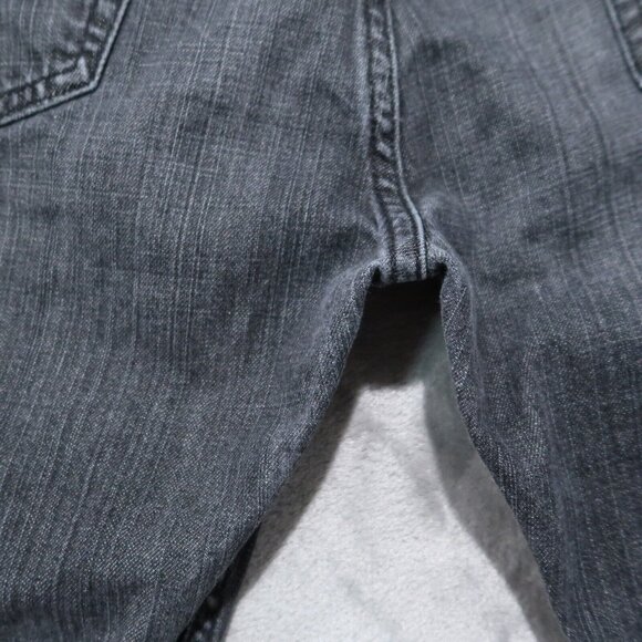 Levis 505 Jeans Mens 34x30 Black Straight Fit Whiskering Preppy Edgy Goth 36x30 - Picture 4 of 16